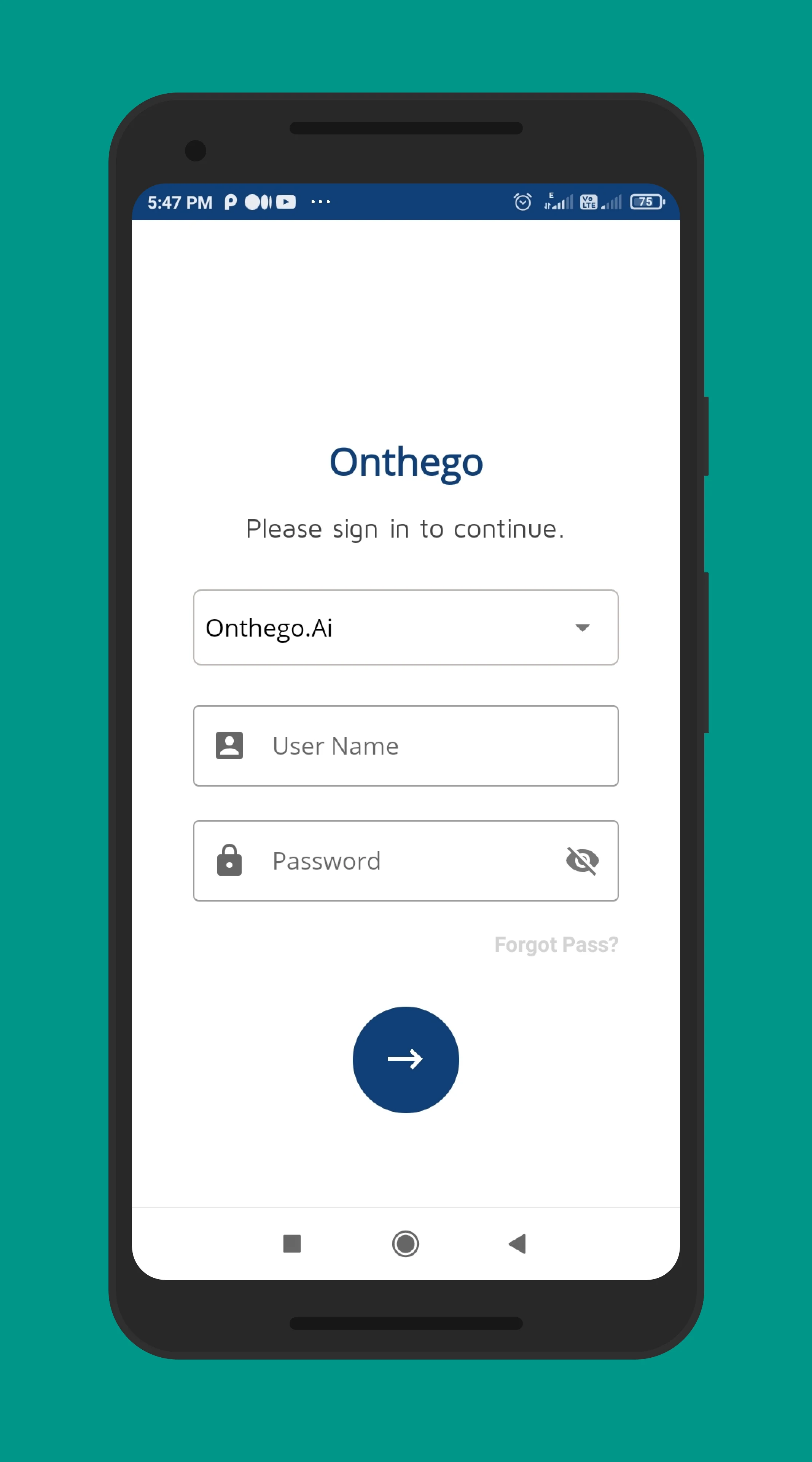 Onthego screenshot